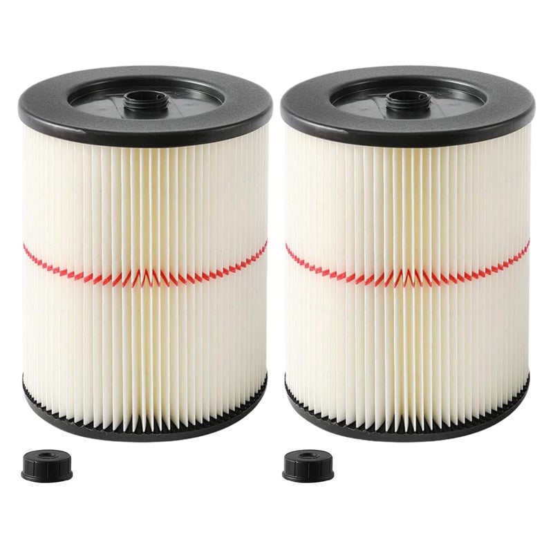 GIB cleaningtool 17816 Filter for Craftsman Shop Vac 9-17816 Wet/Dry Vac Filter Replacement Cartridge Filter for Craftsman Vacuum Filter for 5/6/8/12/16/32 Gallon and Larger Vacuum Cleaner 2 Pack - Image 1